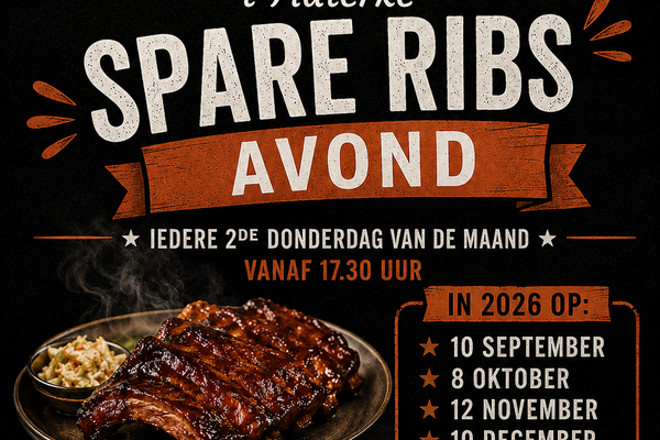 12 novemer Onbeperkt Spare Ribs Avond