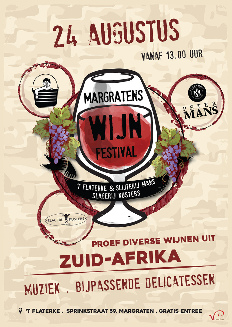 Poster wijnfestival 24 augustus 2025 Poster wijnfestival 24 augustus 2025